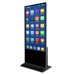 55 Inch Indoor LCD Advertising Display Kiosk Media Screen with Affiliate Marketing Program Floor Installation Digital Signage