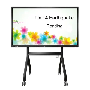 55 Inch LCD Interactive Smart Board with 20-Point Touch Foldable Design Android OS 1080p Aluminum Alloy Frame