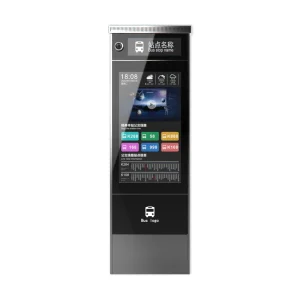 55 Inch Outdoor Bus Stop Digital Display Advertising Kiosk Bus Interactive Touch Advertising Display Digital Signage