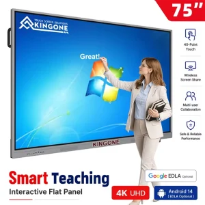 55 Inch Touch Screen Smart Board AI Interactive Flat Panel Digital Display Whiteboard for School Teaching and Education