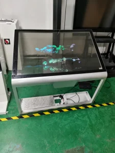 55 Inch Transparent OLED Touch Screen Kiosk Digital Signage Smart Interactive Displays for Museum Exhibition Navigation