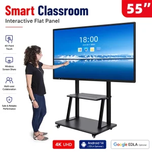 55 Inches LED 4K Display Android Multi Touch Table Screen Smart Interactive Flat Panel for Education