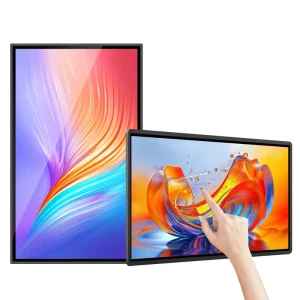 55 inch Wall Mounted Touch Screen Monitor All in One PC interactive information Kiosk Display for Bank Hospital Shopping Mall
