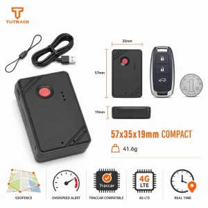 57x35x19mm Compact Wireless Traccar Open Protocol Geofence Overspeed Alert Personal Vehicle Tracker Wireless GPS Tracker