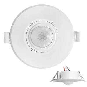 5A 360° Ceiling Recessed PIR Motion Sensor Auto Off Switch For Automatic Lighting Control In Residential And Commercial Rooms