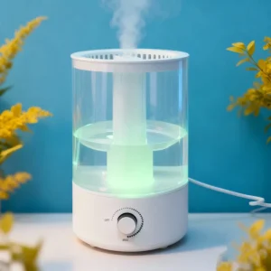 5L Electric Plastic Knob Control Top Fill Ultrasonic Humidifier Disinfection Cold Mist Night Light Plug in Bedroom