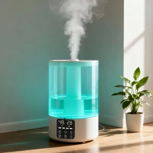 5L Electric Ultrasonic Aromatherapy Humidifier Color Changing LED Light <36dB Quiet Operation Humidistat