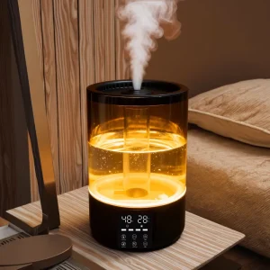 5L Electric Ultrasonic Aromatherapy Humidifier Color-Changing LED Light Low Noise Portable for Household Bedroom Use