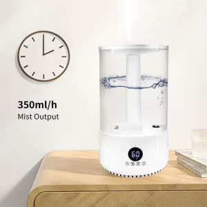 5L Large Capacity Ultrasonic Cool Mist Humidifier Quiet Adjustable Mist Smart Touch Screen Air Humidifier for Home Desk