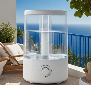 5L White Top Fill Electric Ultrasonic Humidifier Portable Silent Cool Mist Aromatherapy Disinfection Night Light Hotel 1 Year
