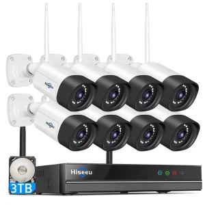 5MP IP66 Ai Smart 10 Channel 2 Way Audio Night Vision Indoor Outdoors Home Security System Cctv Wireless Camera Wifi Nvr Kit