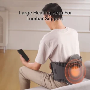 5V 30Min Timer Smart Magnetic Control Graphene Heat Massage Lumbar Wrap for Desk Job