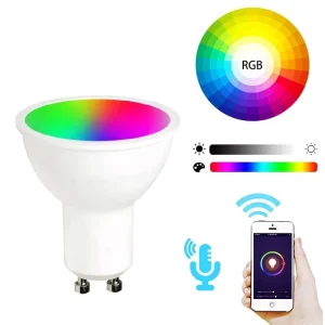 5W 400LM RGBCW GU10 Smart Bulb, 38° Smart Bulb, Compatible with and Smart Life Spotlight Track Lights