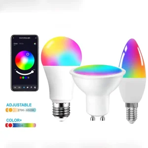 China 5W, 9W, 10W LED Smart Bulbs Supporting GU10, E14, and E27, with Bluetooth Switching Mode