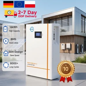 5kWh 10kWh 15kWh 16kWh Lithium Iron Phosphate Residential Battery Built In-CAN RS485 RS232 Communication for Grid Forming
