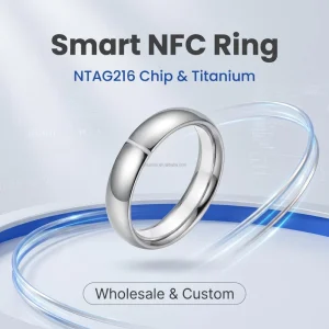 5mm Titanium Smart NFC Ring Embedded NTAG216 Chip Hypoallergenic Anti-fade Smart Ring Free Engraving