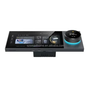 6 Inch Smart Switch Smart Home Control Screen Electric WiFi App Controlled IPS Display Audio Player Can Connect to 2 Speakers