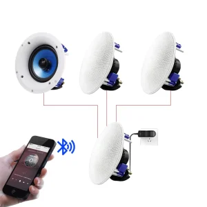 6 Inch Wireless In Ceiling Speaker 25W Active Coaxial Home Theater Background Music Ceiling Speaker Multi Room Audio