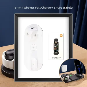 6 in 1 Charging Stand Smart Bracelet Gift Set for VIP Corporate Business Promotions