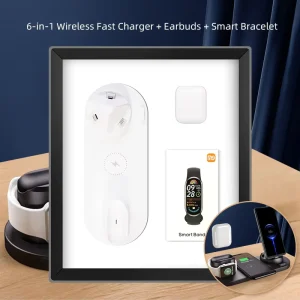 6 in 1 Smart Charging Stand Earbuds Bracelet Business Gift Set New Useful Products for Promotional Advertising