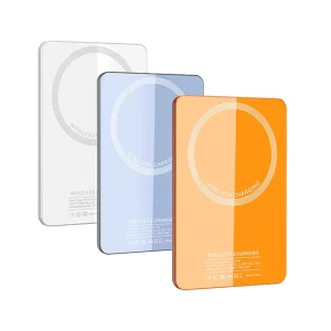 6.3 mm Ultra-Thin Magnetic Aluminum Alloy Lithium Polymer Wireless Power Bank, 5000mAh, 22.5W PD Fast Charging Portable Charger, Smart