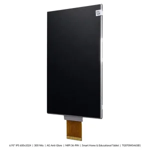 6.95″ IPS LCD 600×1024 Portrait Display 300 Nits MIPI 36 PIN Normally Black AG Screen LED Backlight Embedded Mounting Smart