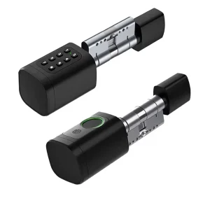 60-90mm Adjustable for Smart Fingerprint Digital Cylinder Lock APP/Password/RFID Card/Key Unlock