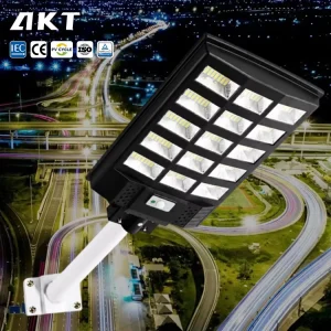 600W/1200W/1800W 3000K-6500K IP65 ABS LED Solar Street Lamp for Roads Pathways & Parks Outdoor Use