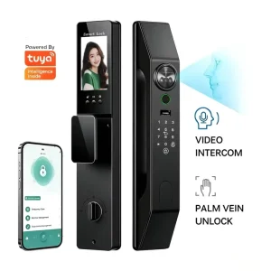 6085 Palm Vein Video Monitoring Intercom Biometric Face Recognition Fingerprint Card Smart Lock Tuya Smart Lock for Home