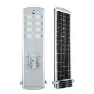 60W IP65 High Quality Smart LED Street Solar Lights Outdoor with Automated Self cleaning System Aluminum Housing Shell