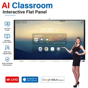 65 75 85 100 Inch 4K Touch Screen Classroom Interactive Flat Panel With AI Function
