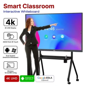 65 75 85 86 98 100 Inch OEM Smart Touch LCD Screen Interactive Board With Google Applications
