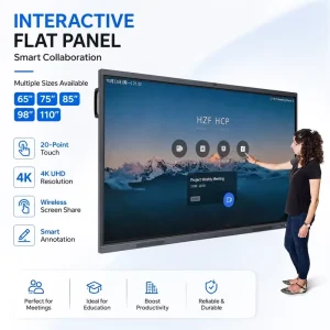 65 75 85 98 110 Inch Interactive Flat Panel Smart Board With Wireless Screen Sharing Display For Education And Conference Room