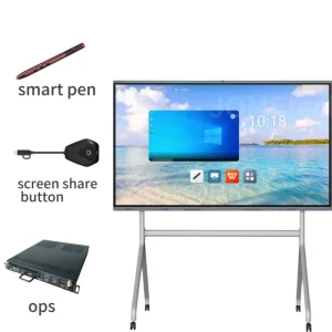 65/75/86/100 Inches LCD 4K Android Smart Interactive Whiteboard Dual Os System with 40 Point Multi-Touch for Education