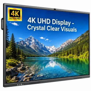 65 75 86 98 110 Inch 4K UHD Smart Board Interactive Whiteboard Android 14 Education Smart Board for Teaching Meeting
