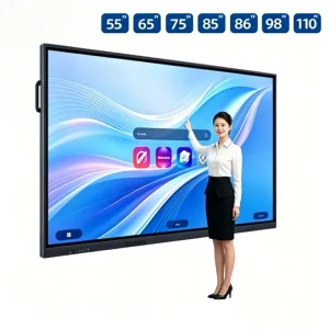 65 75 86 98 Inch LED 4K Interactive Whiteboard Smart Board 40 Points Touch Screen Meeting Room Conference AV System Integrator