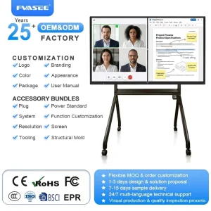 65 75 86 98 Inch Smart Touchscreen Interactive Display Screen With Android 13.0 OS