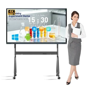 65 75 86 Inch 40 Points Touch Interactive Flat Panel Android windows with Ops Solt for Conference Meeting School Education
