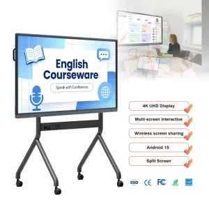 65 75 86 Inch Conference Meeting Board Android/windows Smart Board 40 Point IR Touch 4k Uhd Smart Whiteboard FCC/CE Certified