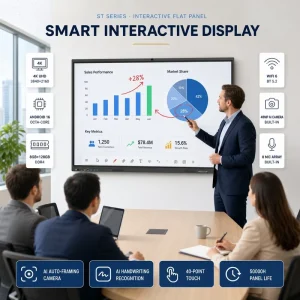 65 75 86 Inch Interactive Flat Panel Display Smart Board Touch Screen for Office Collaboration