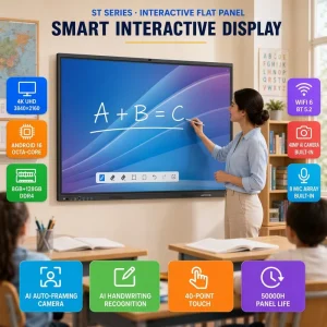 65 75 86 Inch Interactive Flat Panel Display Smart Board and Interactive Whiteboard 4K Touch Screen