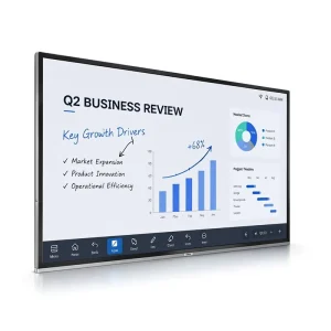 65 75 Inch 4K Smart Interactive Whiteboard 20 Point Touch Screen Display for Meeting Room and Classroom