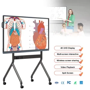 65 86 Inch Android 14 Windows Education Smart Board Conference Meeting Board 40 Touch 4k Uhd Smart Whiteboard FCC CE for School