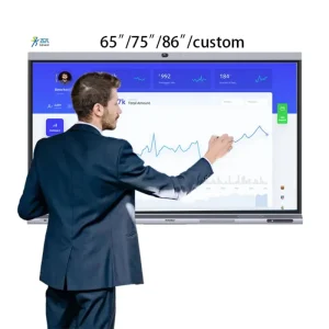 65″ All in One Touch Screen Smart Interactive Teaching Board Digital Board for School and Office Support windows Android Linux