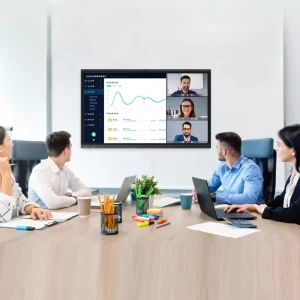 65 Inch 4K UHD Infrared Touch Interactive Flat Panel 40 Point Touch Wireless Sharing Dual Color Pens 48MP Camera