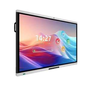 65 Inch 4K UHD Smart Interactive Board Android16 Dual OS Whiteboard with Integrated Camera Microphone for Boardroom Conference