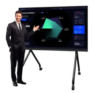 65-Inch 8GB+128GB 4K UHD LCD Interactive Whiteboard with Pen Finger Touch Android Windows OS for Classroom Office