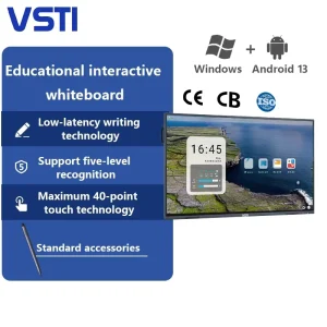 65 Inch Android LED 4K UHD Quad core 20 Point Interactive Whiteboard Smart Classroom & Office Use Multi Touch TV