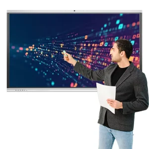 65 Inch Education Smart Board with Android 15 4+32G 4k Uhd Smart Whiteboard with Spilt Screen Function School Studying Board