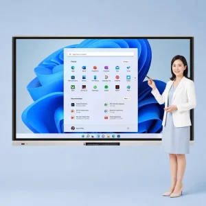 65 Inch Interactive Smart Board 4K LED Multi Touch Screen Whiteboard Android Windows Wireless Cast for Classroom
